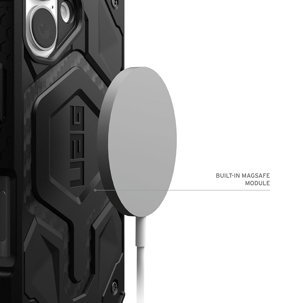 Capa MagSafe para Apple iPhone 17 Pro, Urban Armor Gear, Monarch Pro Carbon, Preta