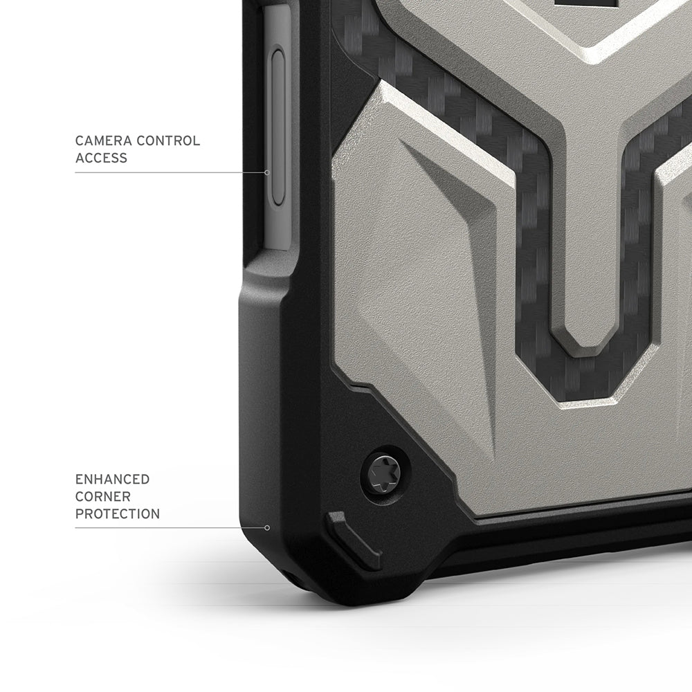 Capa MagSafe para Apple iPhone 17 Pro, Urban Armor Gear, Monarch Pro Kevlar, Azul-marinho