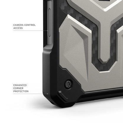 Capa MagSafe para Apple iPhone 17 Pro, Urban Armor Gear, Monarch Pro Kevlar, Azul-marinho