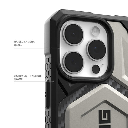 Capa MagSafe para Apple iPhone 17 Pro, Urban Armor Gear, Monarch Pro Kevlar, Azul-marinho