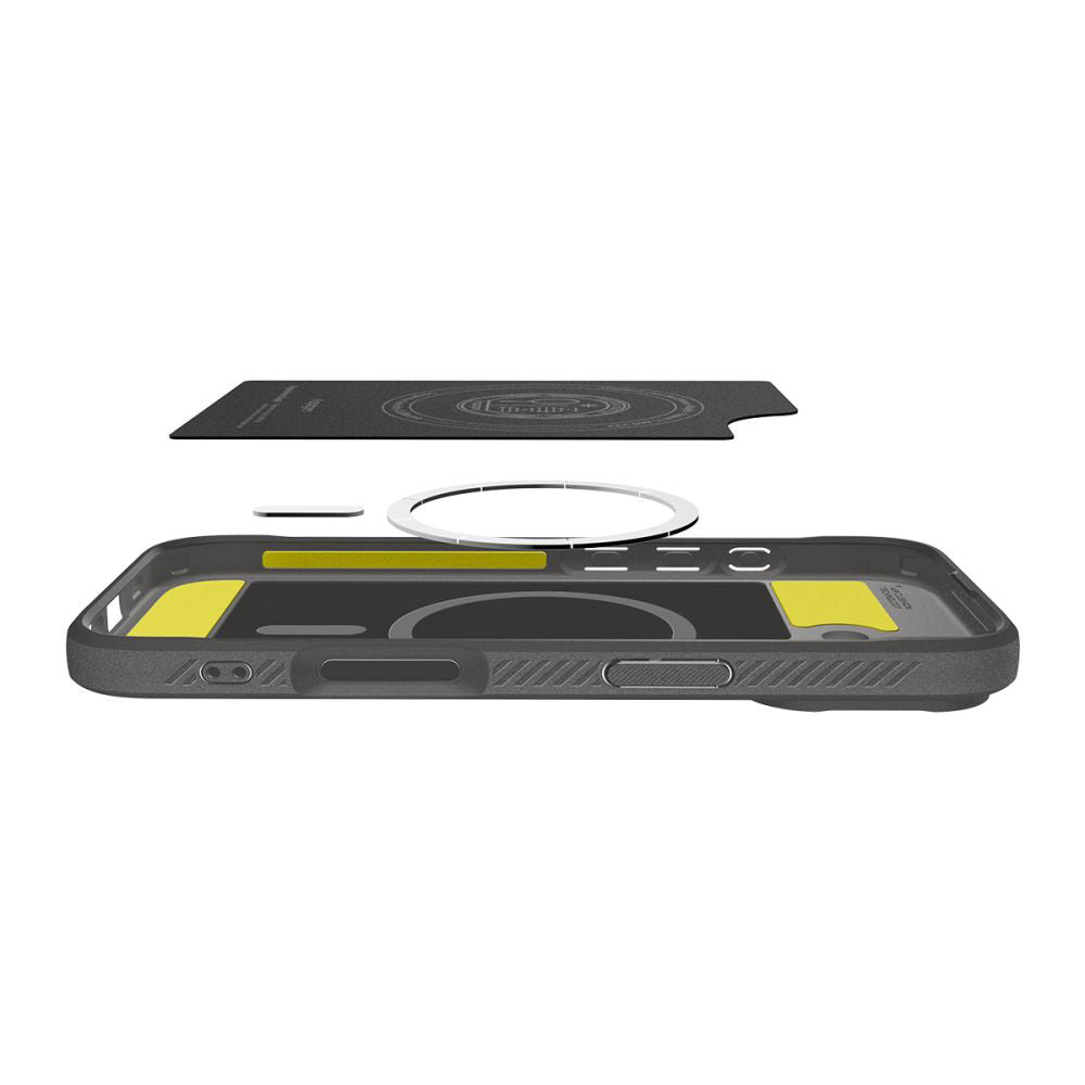 Capa MagSafe para Apple iPhone 17, Spigen, Rugged Armor, Cinzento