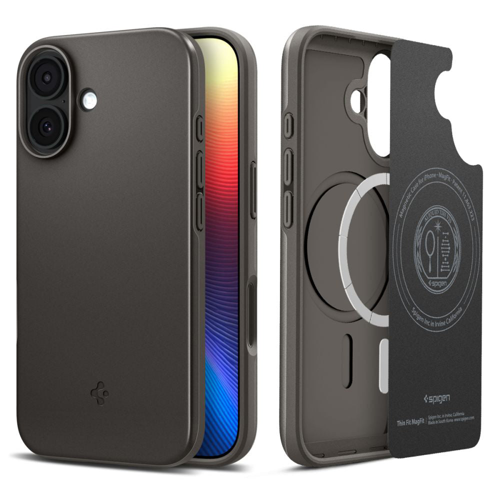 Capa MagSafe para Apple iPhone 17, Spigen, Thin Fit, Cinza