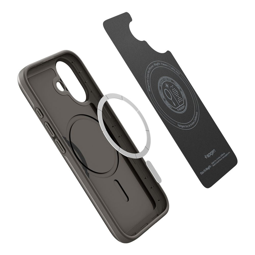 Capa MagSafe para Apple iPhone 17, Spigen, Thin Fit, Cinza
