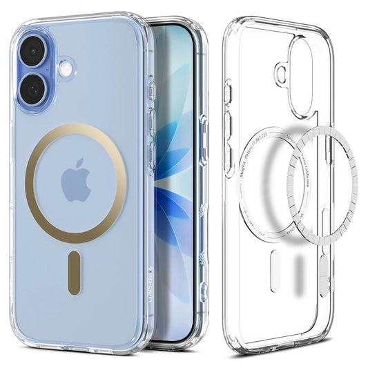 Capa MagSafe para Apple iPhone 17, Spigen, Ultra Hybrid, Dourada Transparente