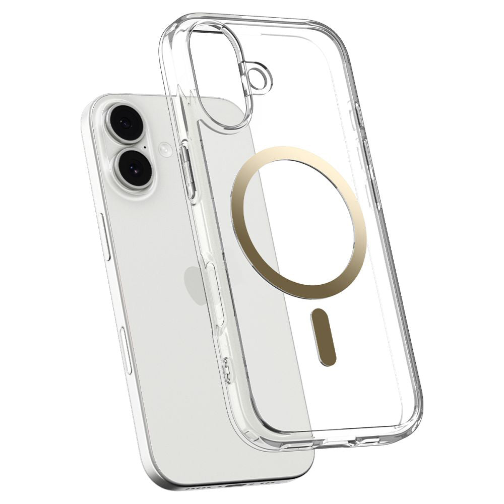Capa MagSafe para Apple iPhone 17, Spigen, Ultra Hybrid, Dourada Transparente