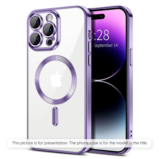 Capa MagSafe para Apple iPhone 17, Techsuit, Luxury Crystal, Lilás Claro