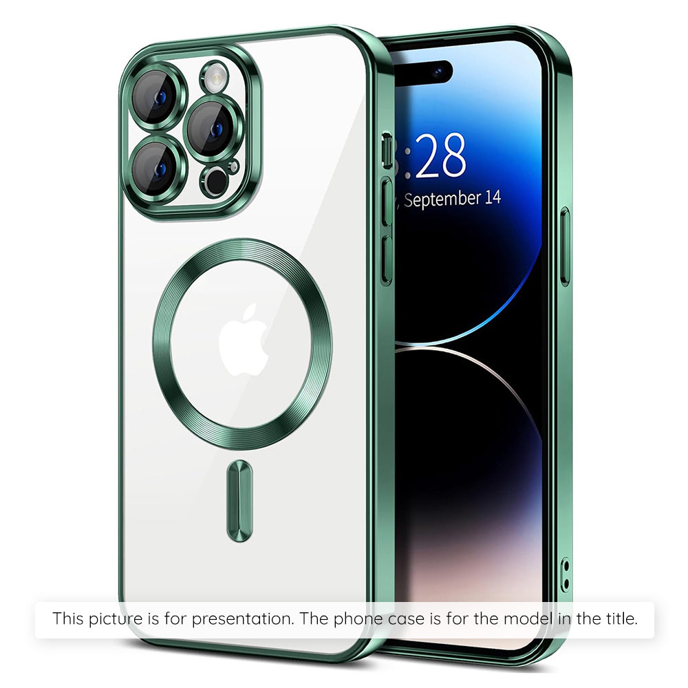 Capa MagSafe para Apple iPhone 17, Techsuit, Luxury Crystal, Verde Escuro