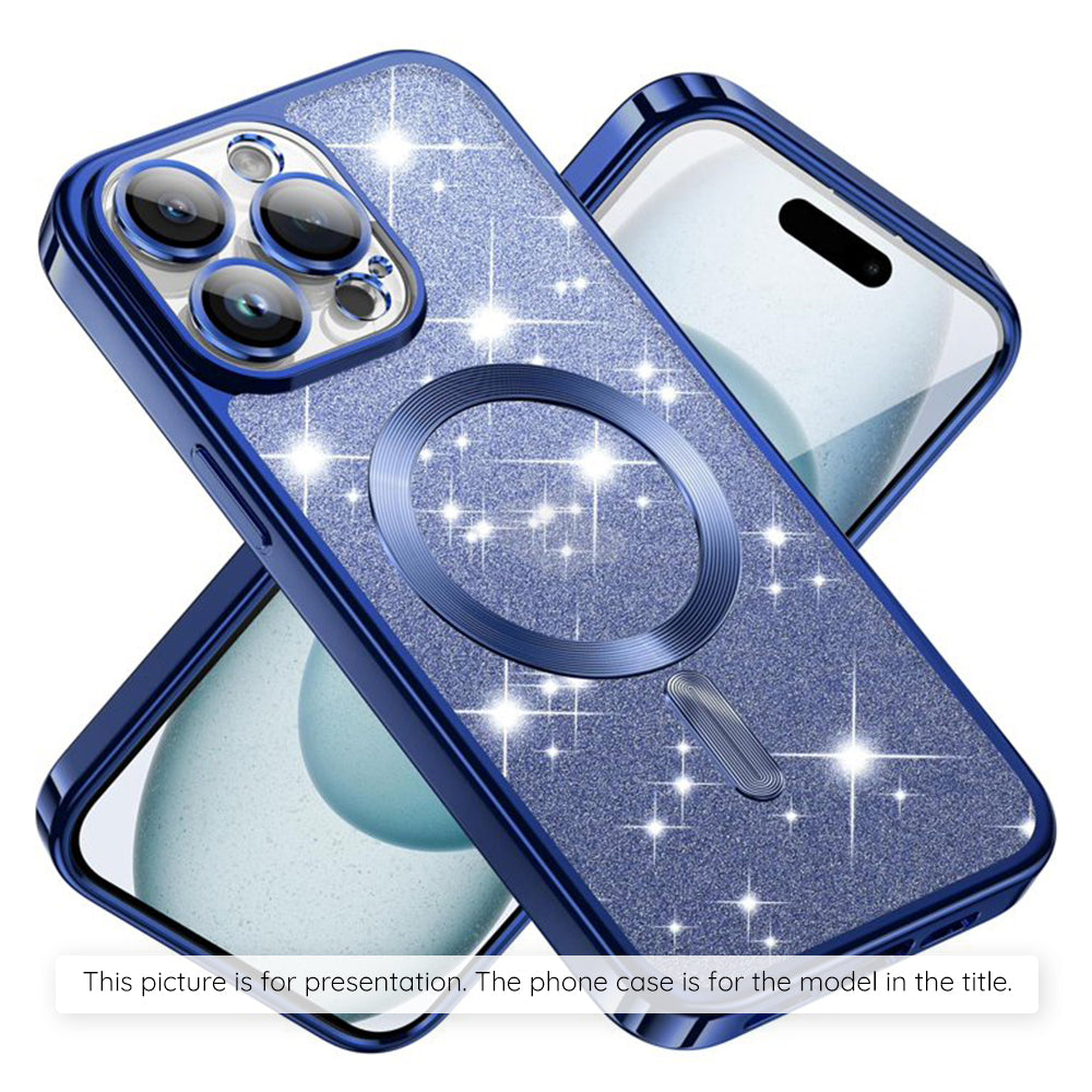 Capa MagSafe para Apple iPhone 17, Techsuit, Luxury Glitter, Azul