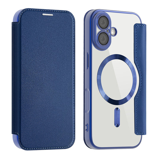 Capa MagSafe para Apple iPhone 17, Techsuit, SmartMag Book, Azul