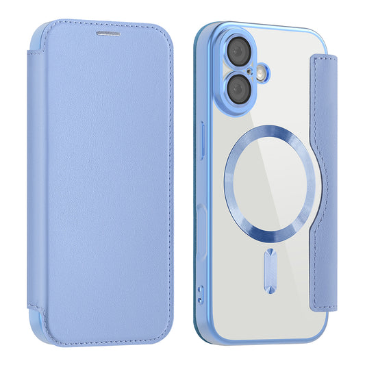 Capa MagSafe para Apple iPhone 17, Techsuit, SmartMag Book, Azul