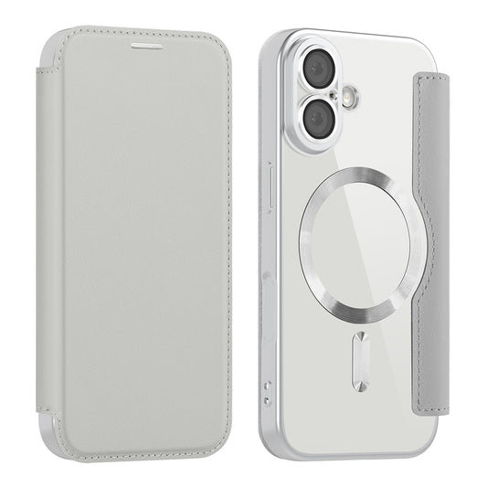 Capa MagSafe para Apple iPhone 17, Techsuit, SmartMag Book, Cinza