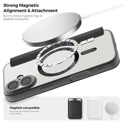 Capa MagSafe para Apple iPhone 17, Techsuit, SmartMag Book, Rosa