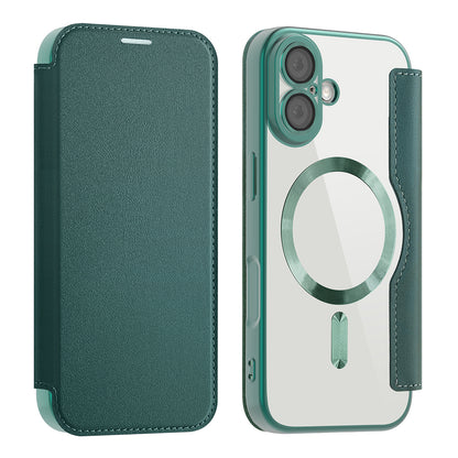 Capa MagSafe para Apple iPhone 17, Techsuit, SmartMag Book, Verde