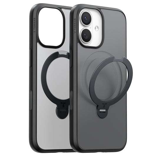 Capa MagSafe para Apple iPhone 17, Torras, Ostand Spin, Preta