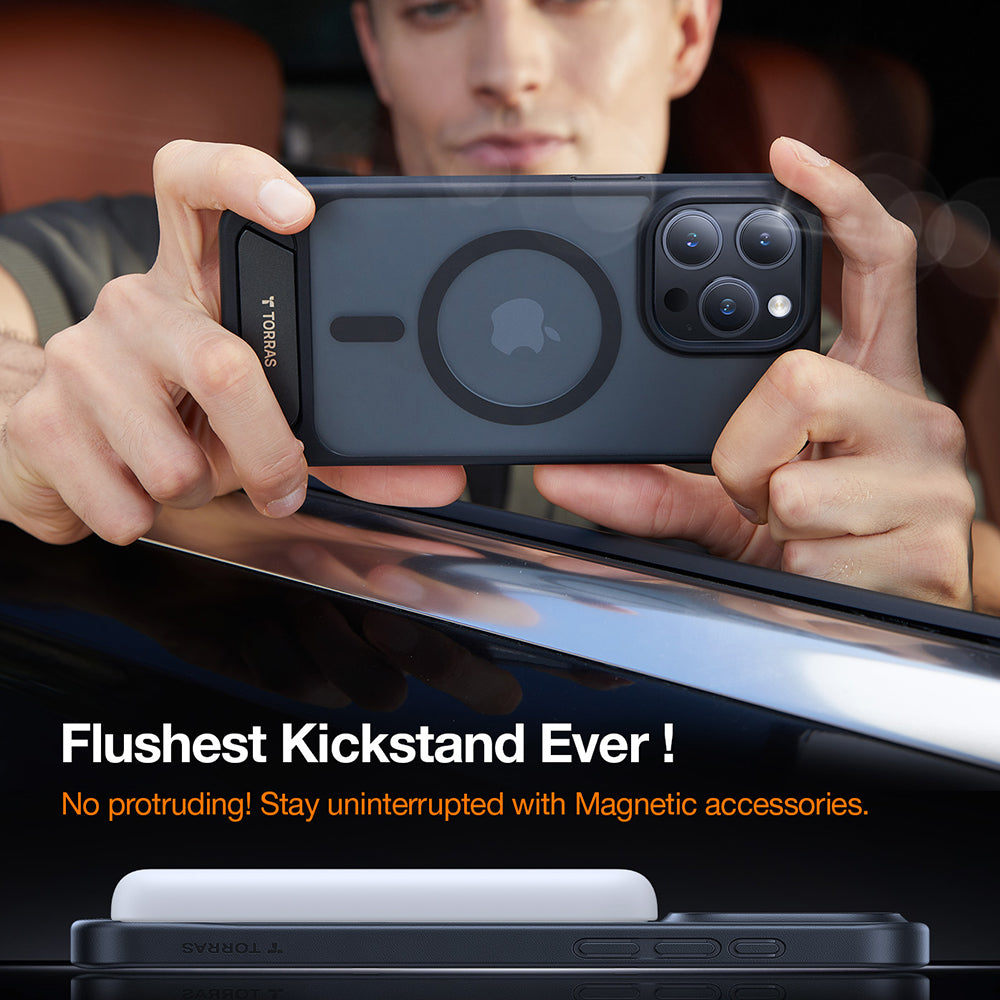 Capa MagSafe para Apple iPhone 17, Torras, Pstand, Transparente