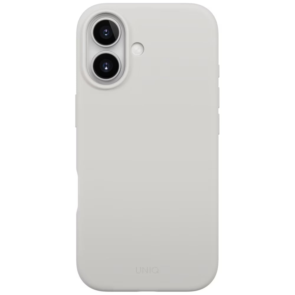 Capa MagSafe para Apple iPhone 17, UNIQ, Lino MagClick, Cinzento
