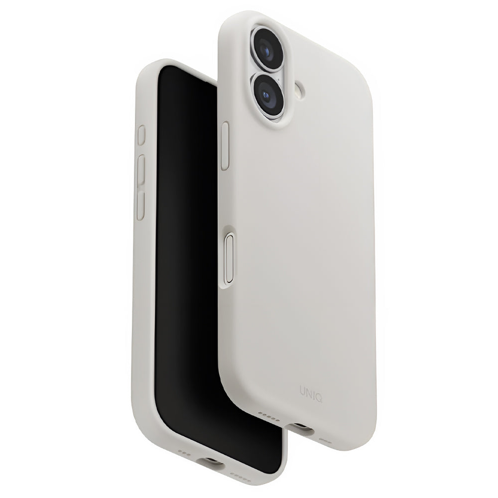 Capa MagSafe para Apple iPhone 17, UNIQ, Lino MagClick, Cinzento