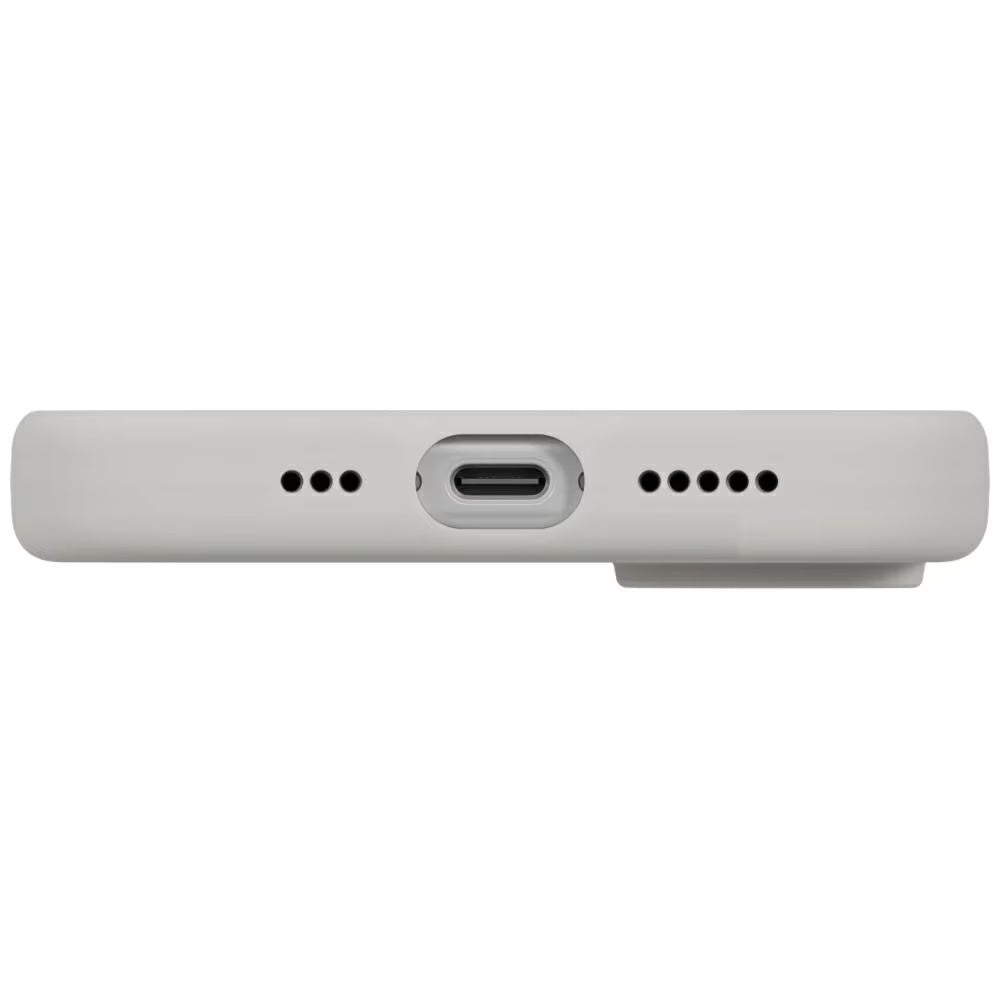 Capa MagSafe para Apple iPhone 17, UNIQ, Lino MagClick, Cinzento