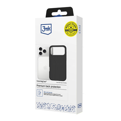 Capa MagSafe para Apple iPhone 18 Pro / 17 Pro, 3MK, Fortis, Preta