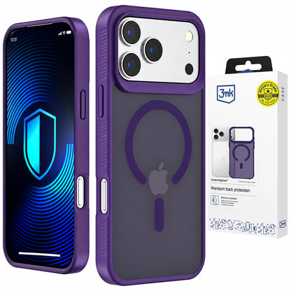 Capa MagSafe para Apple iPhone 18 Pro / 17 Pro, 3MK, Smoke MagCase, Roxa