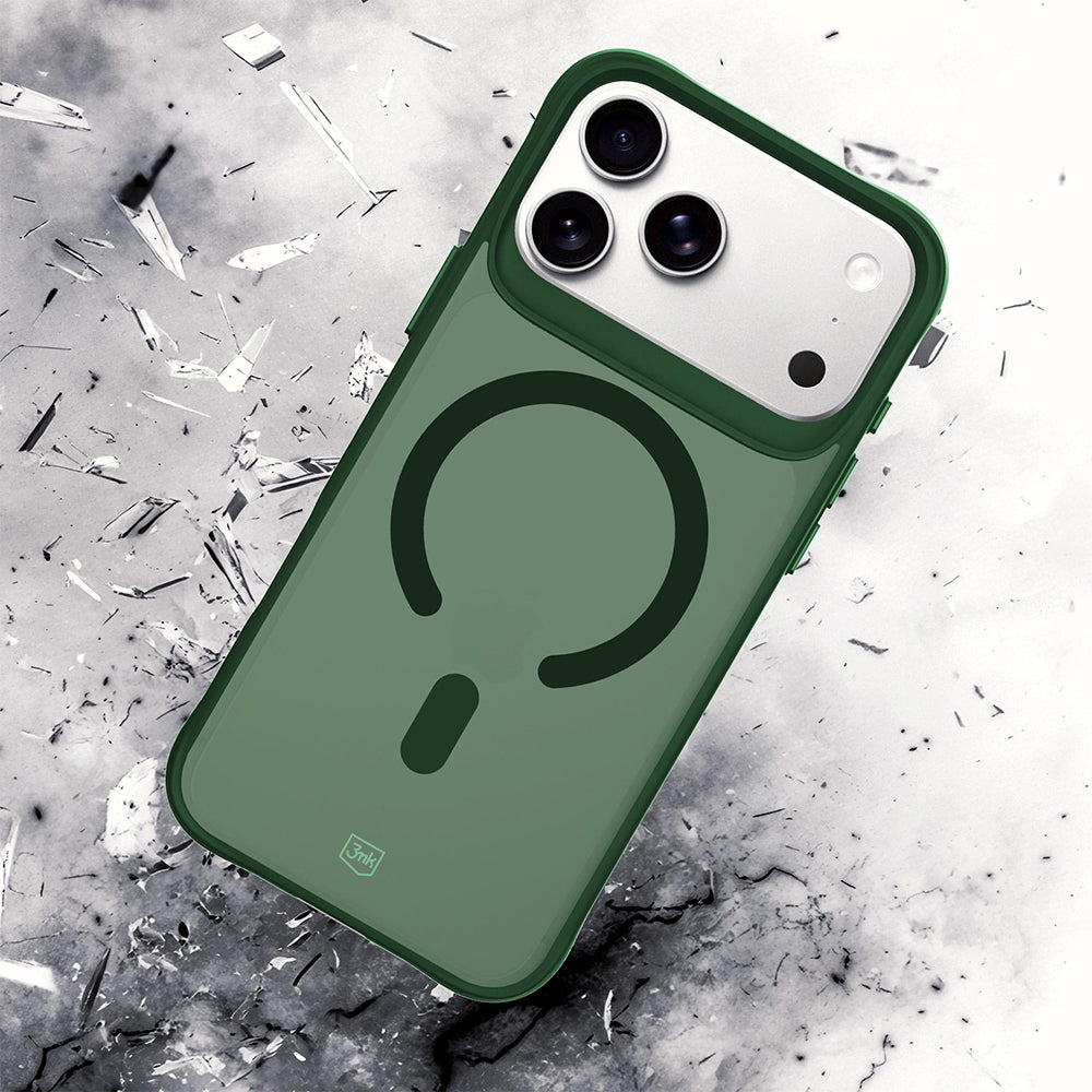 Capa MagSafe para Apple iPhone 18 Pro / 17 Pro, 3MK, Smoke MagCase, Verde
