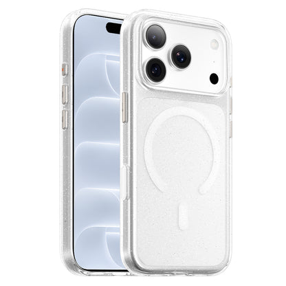 Capa MagSafe para Apple iPhone 18 Pro / 17 Pro, Blueo, Crystal Pro Anti-Drop Glitter, Transparente