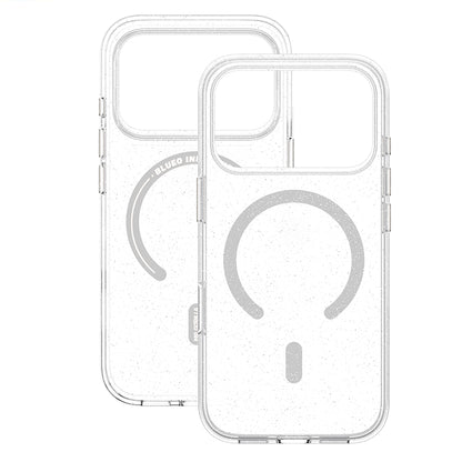 Capa MagSafe para Apple iPhone 18 Pro / 17 Pro, Blueo, Crystal Pro Anti-Drop Glitter, Transparente