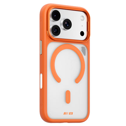 MagSafe Case for Apple iPhone 18 Pro / 17 Pro, Blueo, Heat Dissipation Stand, Satin Transparent Orange