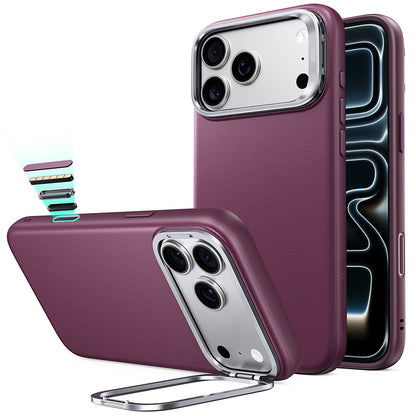 Capa MagSafe para Apple iPhone 18 Pro / 17 Pro, ESR, Atelier com Suporte, Vinho Escuro Satinado