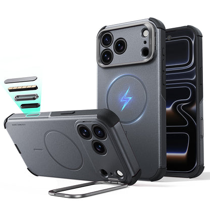 Capa MagSafe para Apple iPhone 18 Pro / 17 Pro, ESR, Cyber Armor Kickstand, Cinzento