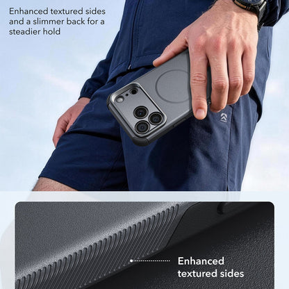 Capa MagSafe para Apple iPhone 18 Pro / 17 Pro, ESR, Cyber Armor Kickstand, Cinzento