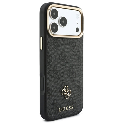 Capa MagSafe para Apple iPhone 18 Pro / 17 Pro, Guess, 4G Cardslot & Big Strap, Preta