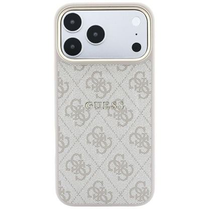 Capa MagSafe para Apple iPhone 18 Pro / 17 Pro, Guess, 4G Embossed Classic, Rosa