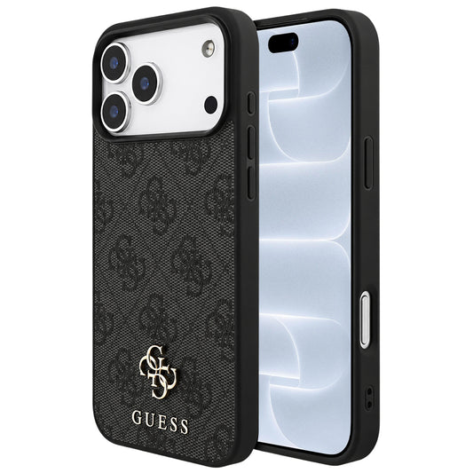 Capa MagSafe para Apple iPhone 18 Pro / 17 Pro, Guess, 4G Small and Classic, Preta