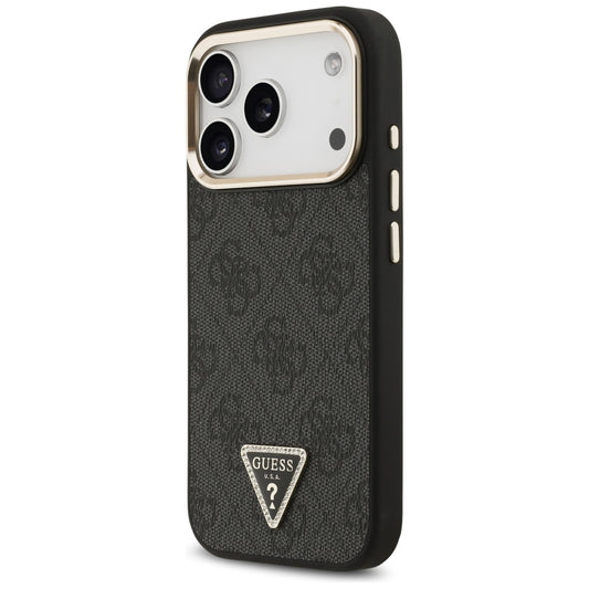 Capa MagSafe para Apple iPhone 18 Pro / 17 Pro, Guess, Logótipo Triângulo 4G, Preta