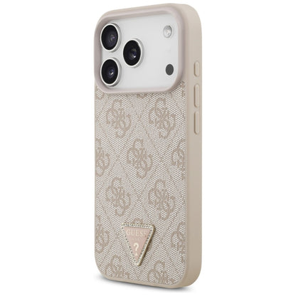 Capa MagSafe para Apple iPhone 18 Pro / 17 Pro, Guess, 4G Triangle Strass, Rosa