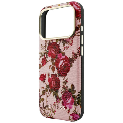 Capa MagSafe para Apple iPhone 18 Pro / 17 Pro, Guess, Blossom Roses Print, Rosa