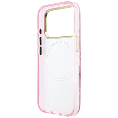 Capa MagSafe para Apple iPhone 18 Pro / 17 Pro, Guess, IML Glitter Blossom Roses, Rosa