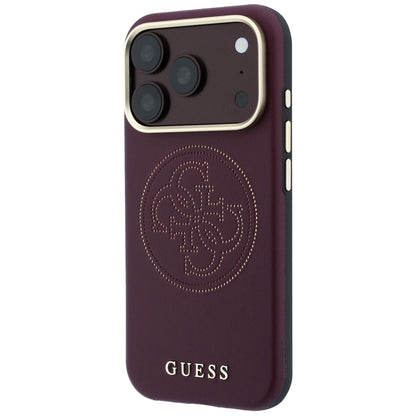 Capa MagSafe para Apple iPhone 18 Pro / 17 Pro, Guess, Perfurada 4G, Vinho