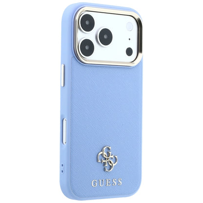 MagSafe Case for Apple iPhone 18 Pro / 17 Pro, Guess, Saffiano Small 4G Classic, Blue