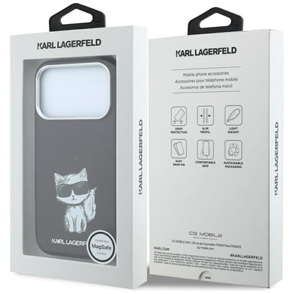 Capa MagSafe para Apple iPhone 18 Pro / 17 Pro, Karl Lagerfeld, Choupette Sketch, Vinho