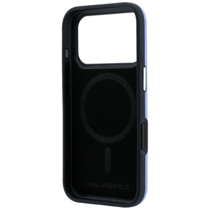 Capa MagSafe para Apple iPhone 18 Pro / 17 Pro, Karl Lagerfeld, Grained Embossed Ring, Azul-claro