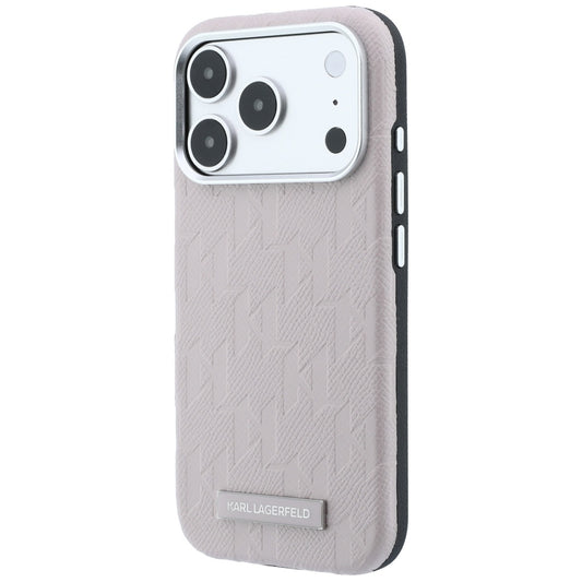 Capa MagSafe para Apple iPhone 18 Pro / 17 Pro, Karl Lagerfeld, Logo em Resina Monocromática Granulada, Rosa