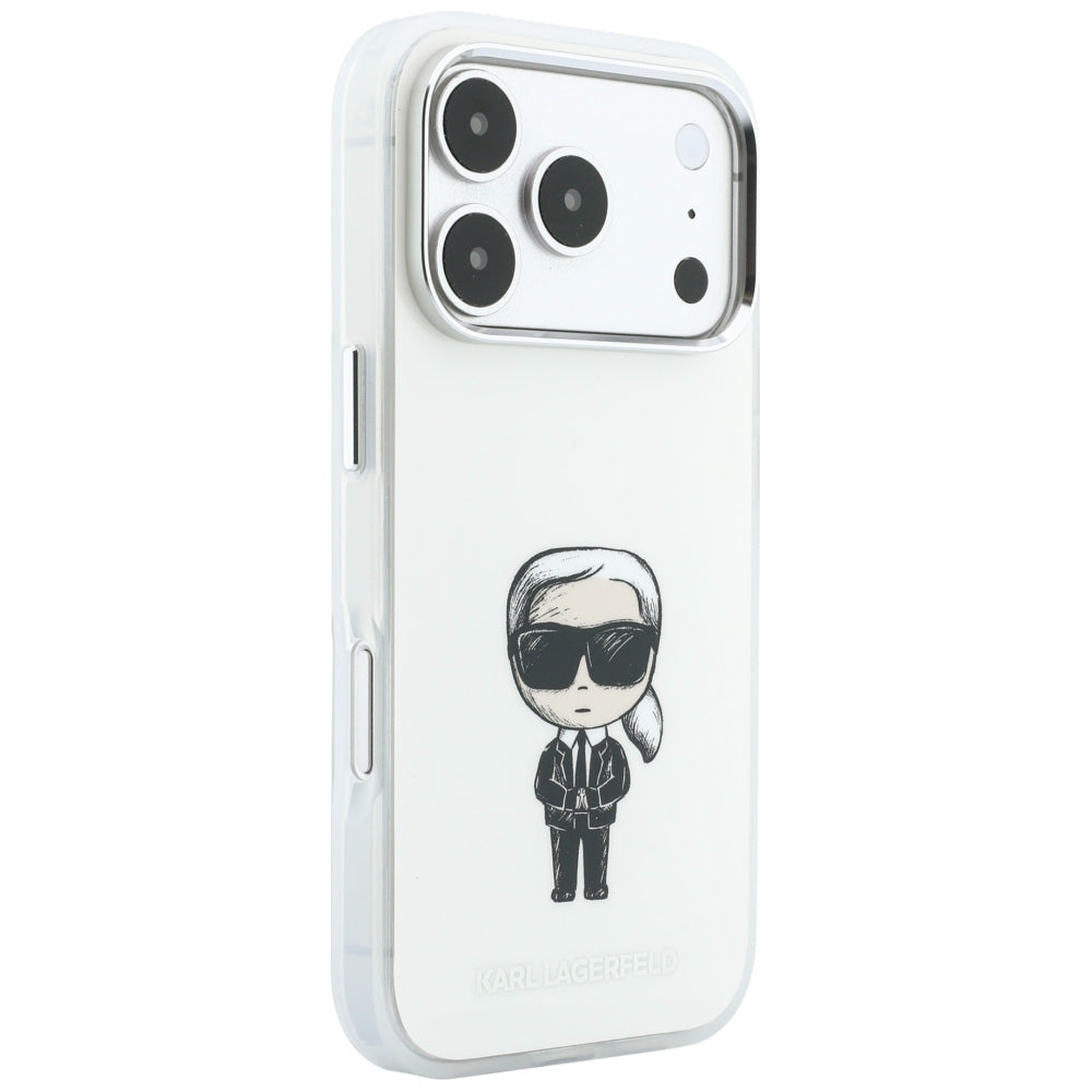 Capa MagSafe para Apple iPhone 18 Pro / 17 Pro, Karl Lagerfeld, HC IML Ikonik Sketch Print, Bege