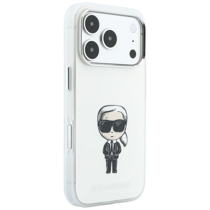 Capa MagSafe para Apple iPhone 18 Pro / 17 Pro, Karl Lagerfeld, HC IML Ikonik Sketch Print, Bege