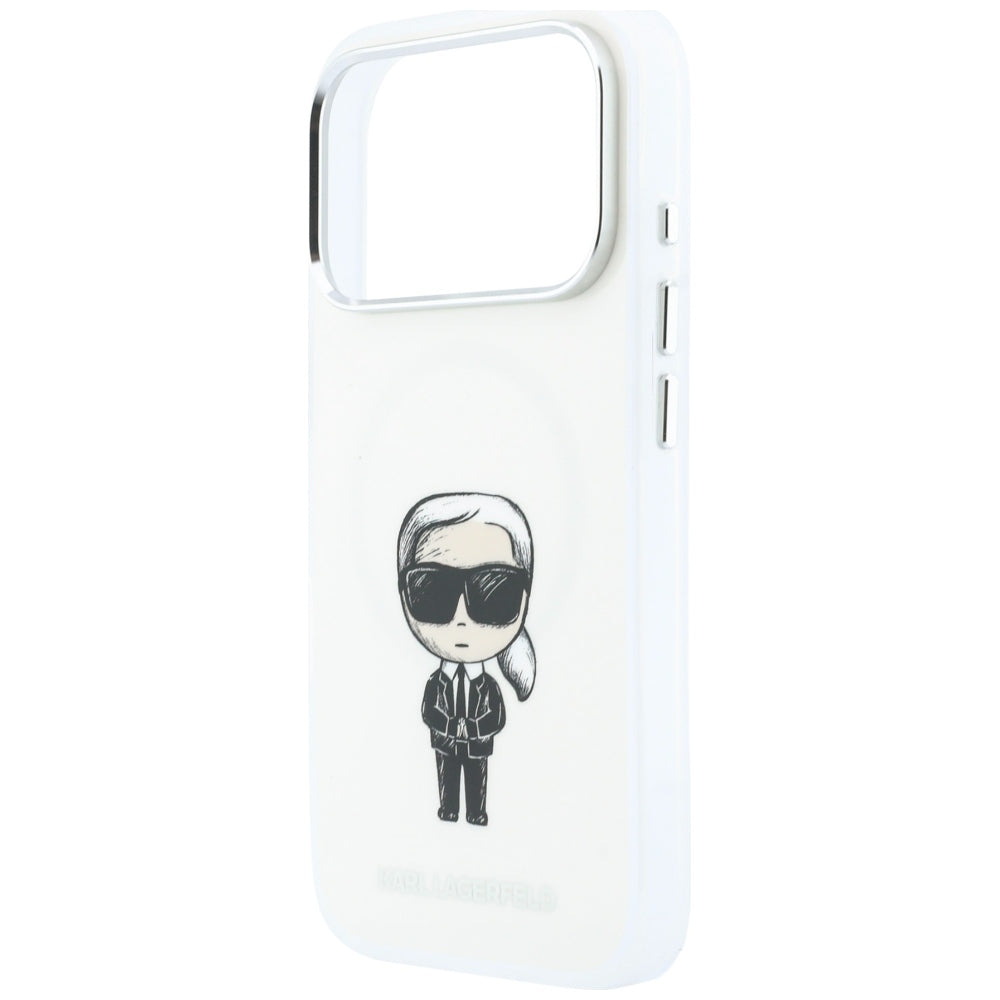 Capa MagSafe para Apple iPhone 18 Pro / 17 Pro, Karl Lagerfeld, HC IML Ikonik Sketch Print, Bege