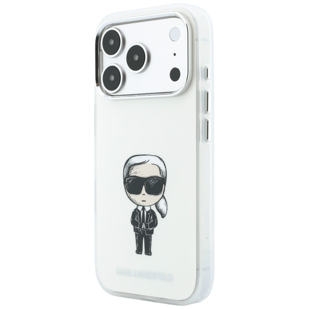 Capa MagSafe para Apple iPhone 18 Pro / 17 Pro, Karl Lagerfeld, HC IML Ikonik Sketch Print, Bege