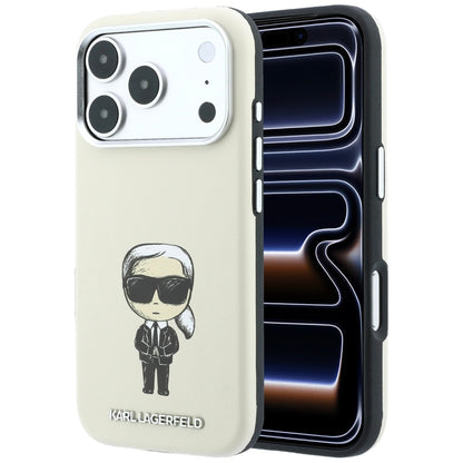 Capa MagSafe para Apple iPhone 18 Pro / 17 Pro, Karl Lagerfeld, Ikonik Sketch, Bege