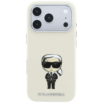 Capa MagSafe para Apple iPhone 18 Pro / 17 Pro, Karl Lagerfeld, Ikonik Sketch, Bege