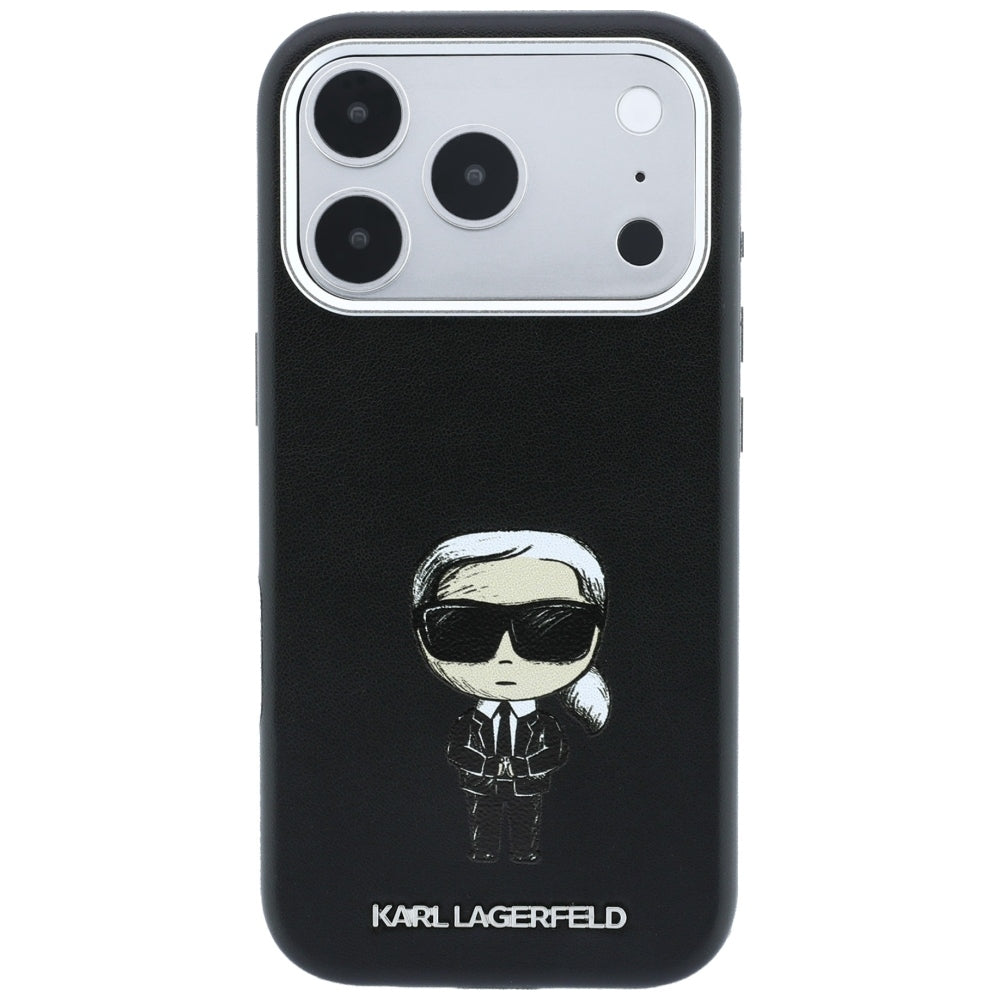 Capa MagSafe para Apple iPhone 18 Pro / 17 Pro, Karl Lagerfeld, Ikonik Sketch, Preta